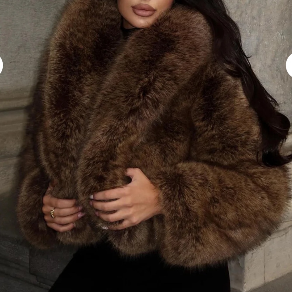 Brown Faux Fur Coat